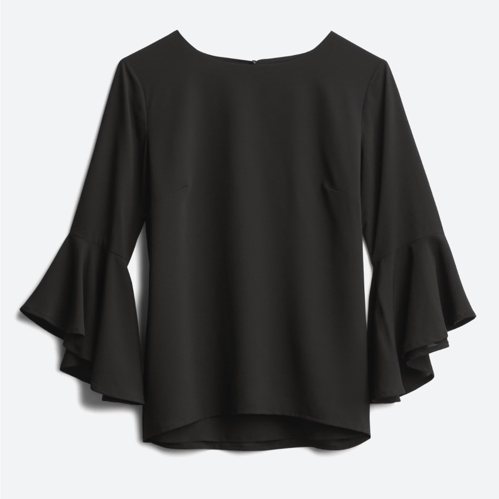 Goldray Nellin Flounce Sleeve Blouse